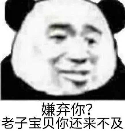 嫌弃你？老子宝贝你还来不及表情包