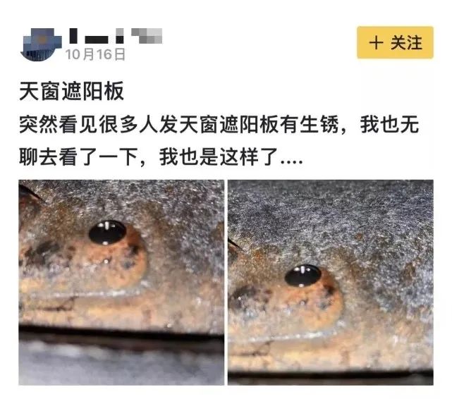 影豹天窗被爆生锈，广汽传祺回应是胶不是锈