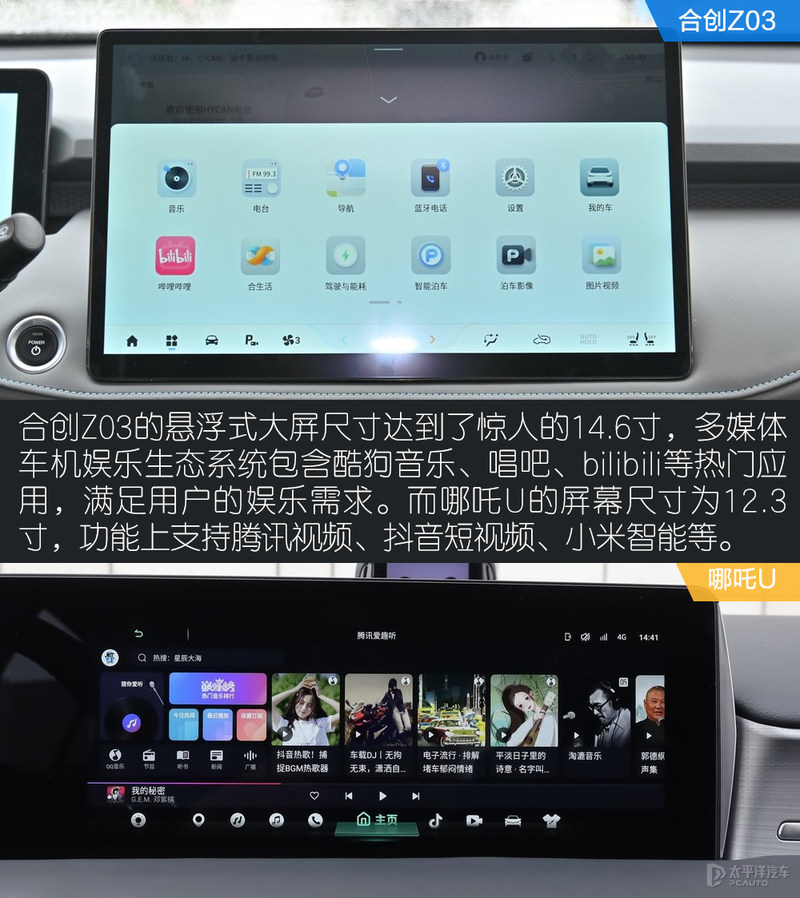 15万级纯电智能SUV怎么选？合创Z03 VS 哪吒U