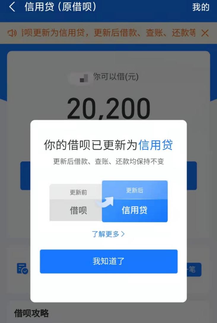 「蚂蚁金融机构」借呗额度多少（借呗”更新成“信用贷有什么影响）