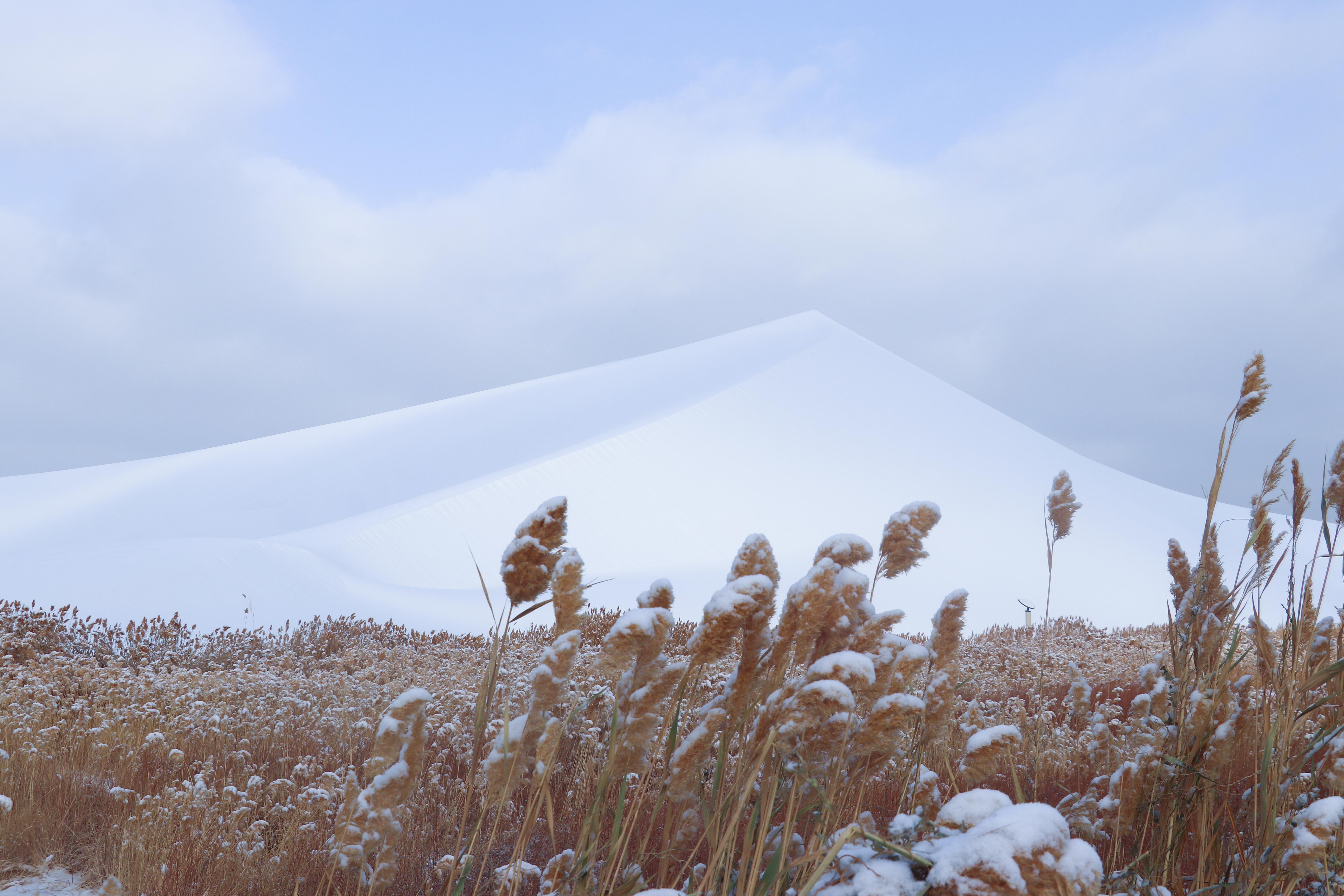 雪落敦煌 沙雪交融 那只属于冬日沙漠的诗情画意