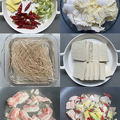 豬肉白菜燉粉條,豬肉白菜燉粉條的家常做法