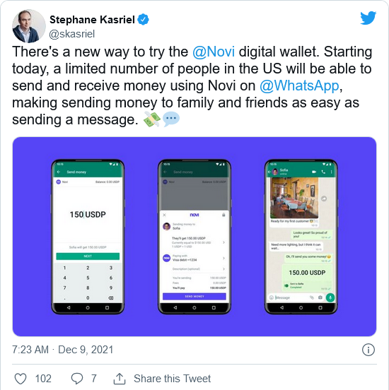 WhatsApp在美国推出加密稳定币USPD即时支付服务