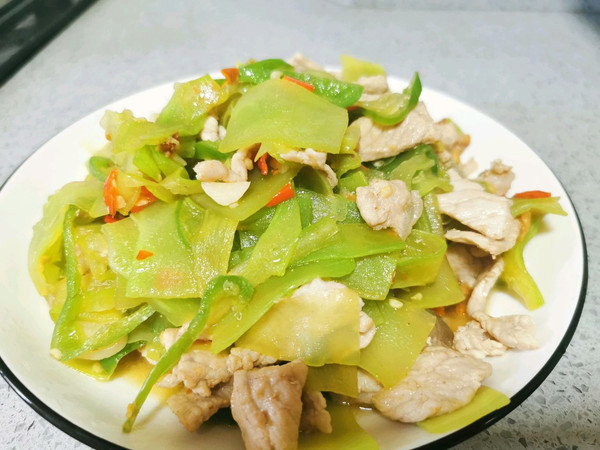 萵筍炒肉,