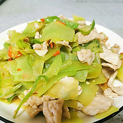 萵筍炒肉,