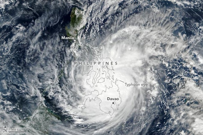 超强台风“雷伊”是今年地球上记录的最强风暴之一