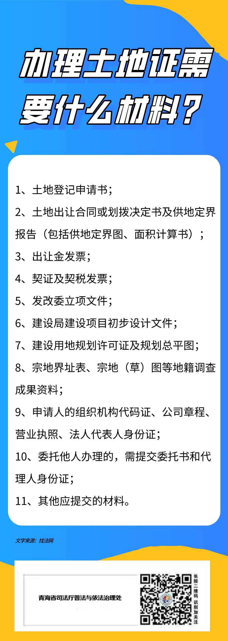 普法课堂｜办理土地证需要什么材料？