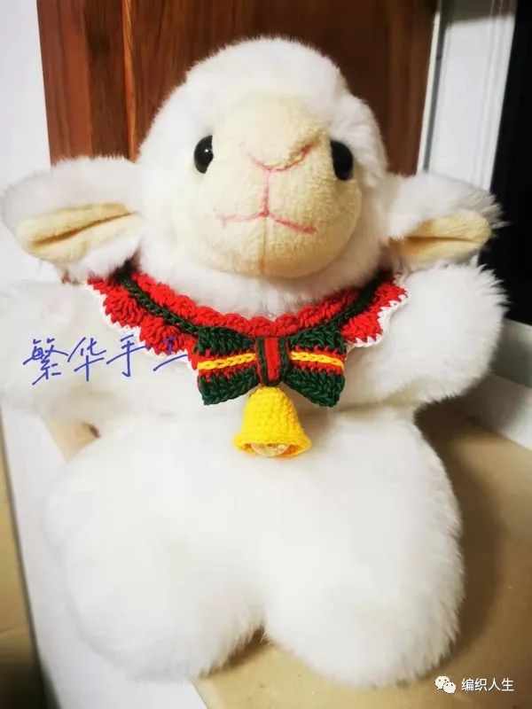 猫咪圣诞围脖钩针图解（钩针圣诞节猫项圈）