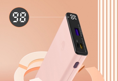 高颜值aigo移动电源 A10S，超大功率双向快充