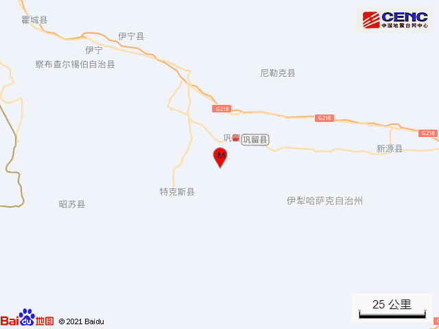 新疆伊犁州巩留县发生48级地震新疆地震最新消息今天