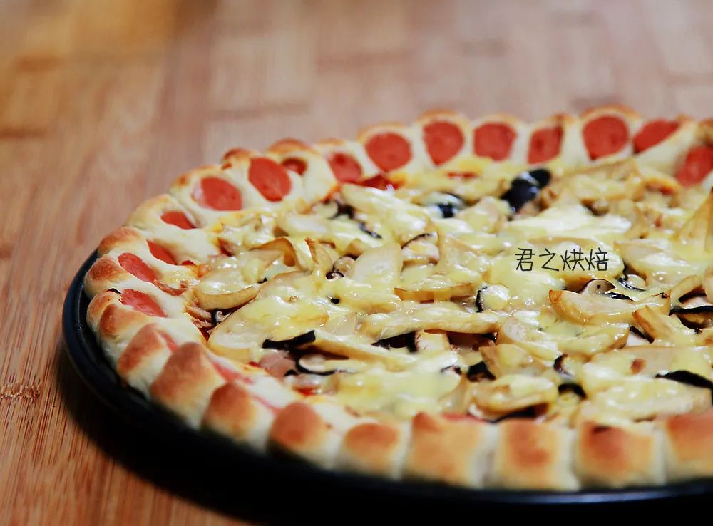 披萨的做法大全图解（火腿花边pizza9张图一看就会）