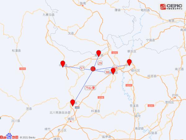四川广元市青川县发生4.0级地震