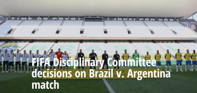 巴西世界杯重放(FIFA官方：巴西vs阿根廷世预赛将择日重赛，罚款双方足协)