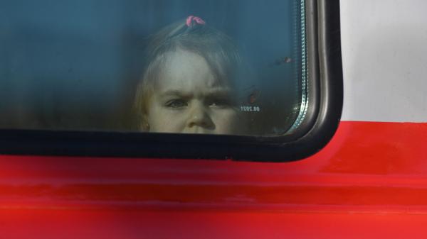 逃离自制的战争乌鸦尼奥难民到俄罗斯