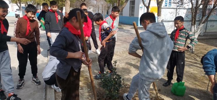 双庙集镇邢铺小学开展植树节活动(图4)