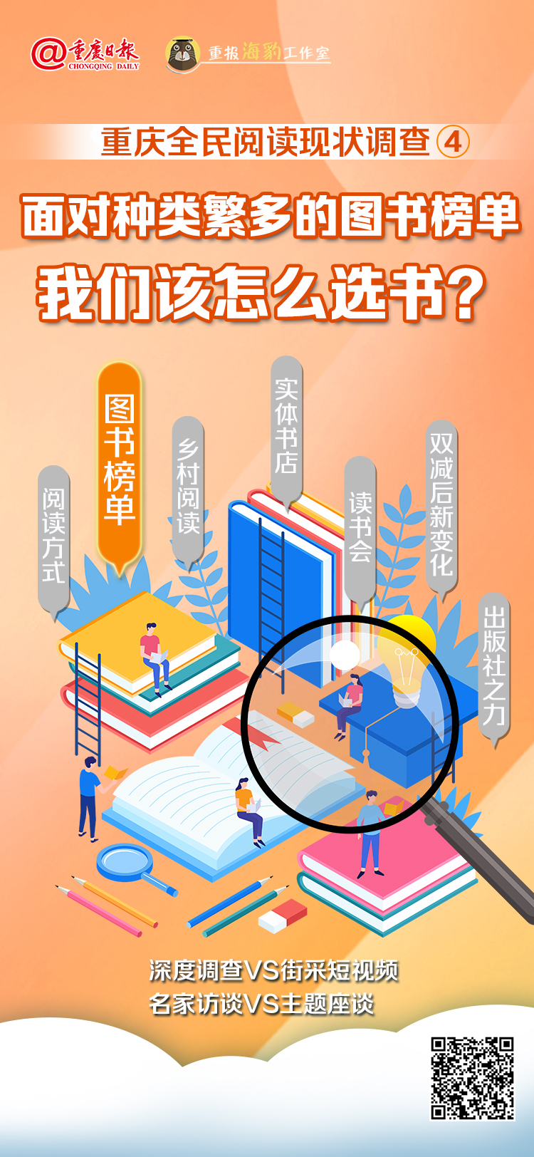 重庆全民阅读现状调查④| 面对种类繁多的图书榜单，我们该怎么选书？