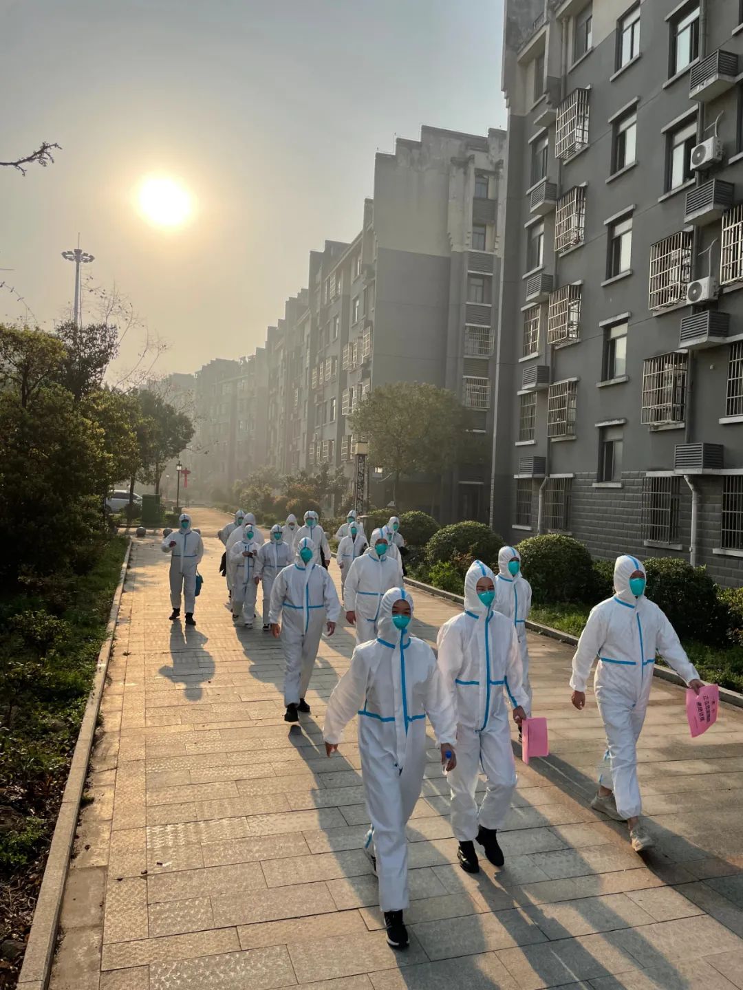 【防疫一线】安徽当涂：凌晨集结，“检察蓝”变身“抗疫白”