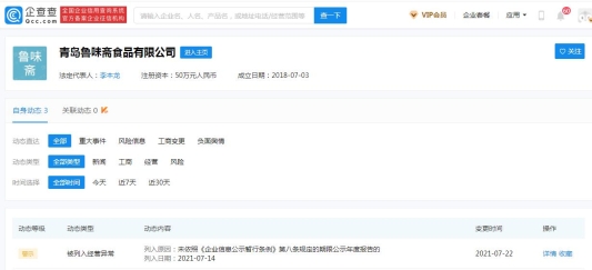 食品公司名字大全，山东共有174家企业名字叫“鲁味斋”