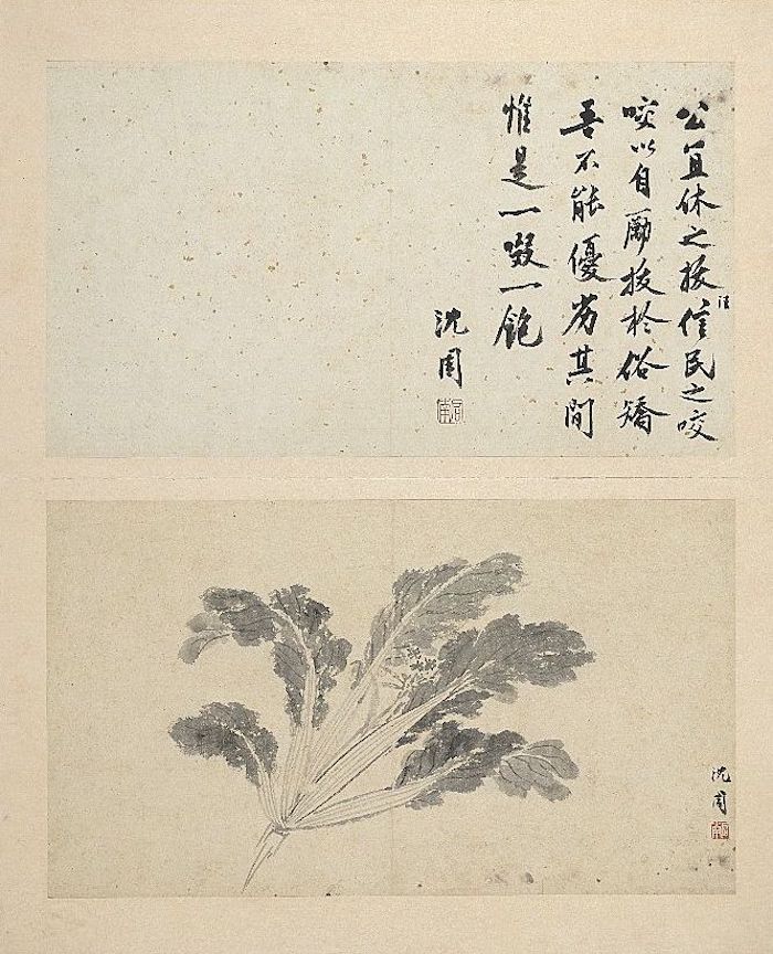 故宫藏画中的蔬菜：红脂凝艳，翠光掩映