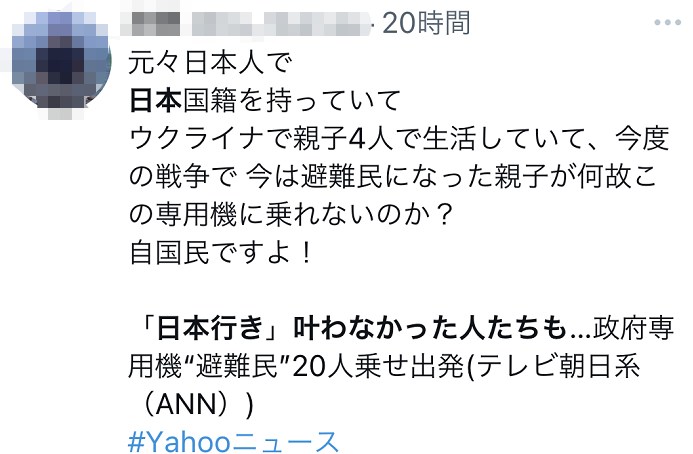 世界杯日本球队归国(日本外相专机带20名乌克兰难民回日本，结果被人“举报”，出现争议……)