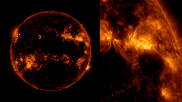 NASA在太阳表面发现一条深度有12400英里的巨大裂缝