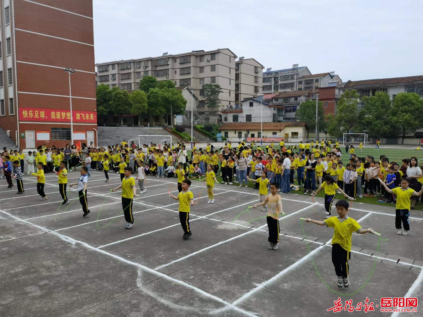 临湘市第二完全小学阳光体育“绳”彩飞扬(图1)