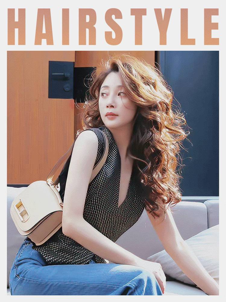 殷桃同款氛围感羊毛卷，羊毛卷发型图片女