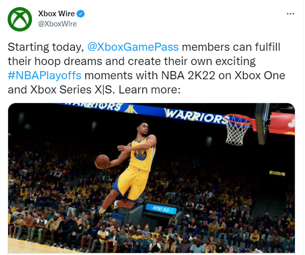《NBA 2K22》已加入XGP 支持XSX/XSS/XB1