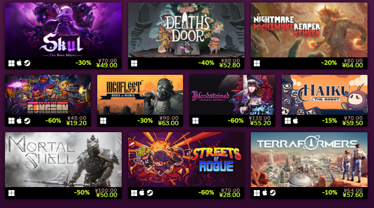 向死而生：屡败屡战游戏节 Steam开启特惠活动