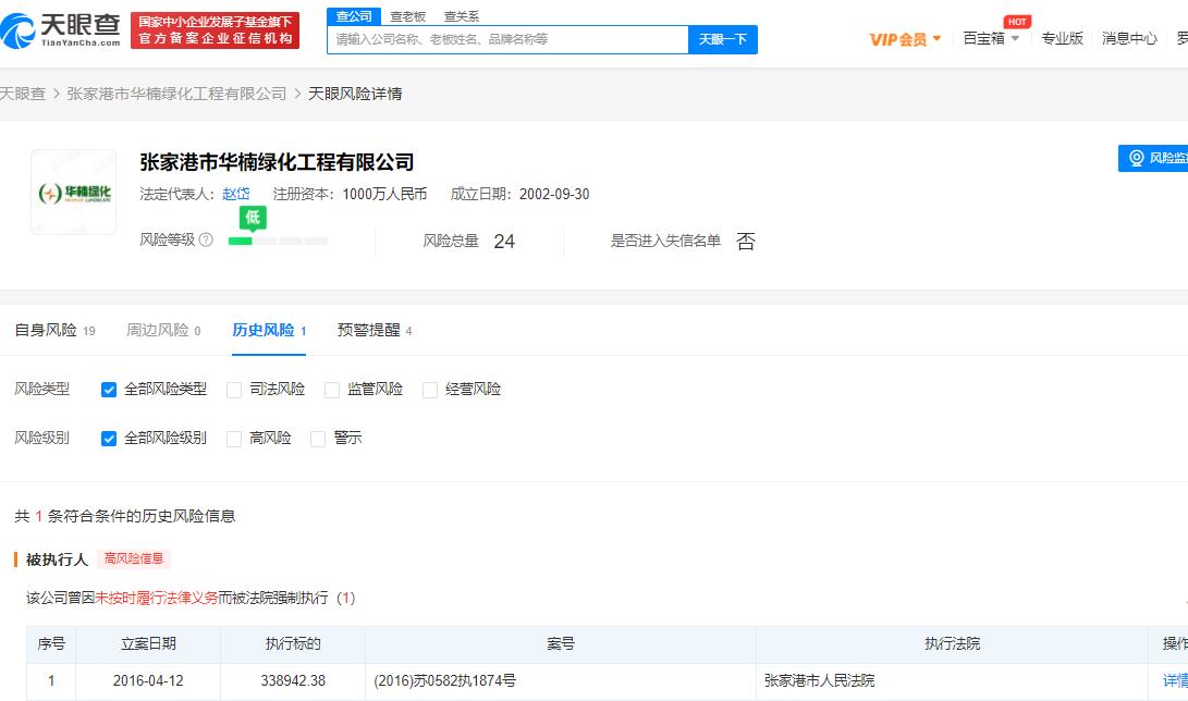 張家港市華楠綠化工程有限公司串通投標被處罰