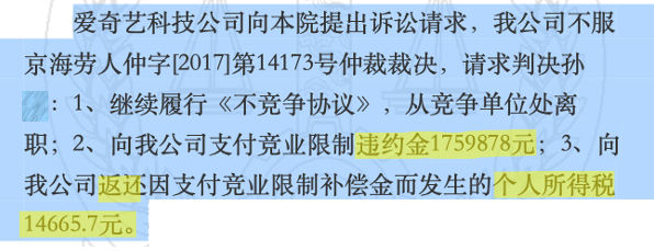 爱奇艺员工的竞业协议，法院为什么判无效？