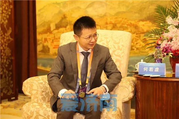 于海田会见万马联合控股集团总裁何若虚一行