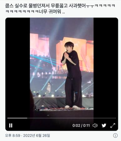 SEVENTEEN队长失误砸粉丝「吓到下跪道歉」 超萌反应掀热议