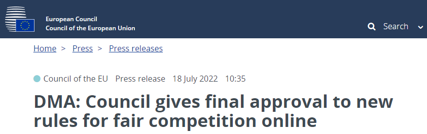 利剑高悬！欧盟《数字市场法》获批 科技巨头的阵痛远未结束