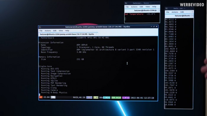 Der8auer分享Ampere 80核Altra Max服务器CPU基准测试成绩