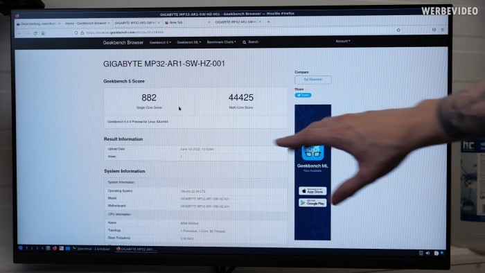 Der8auer分享Ampere 80核Altra Max服务器CPU基准测试成绩