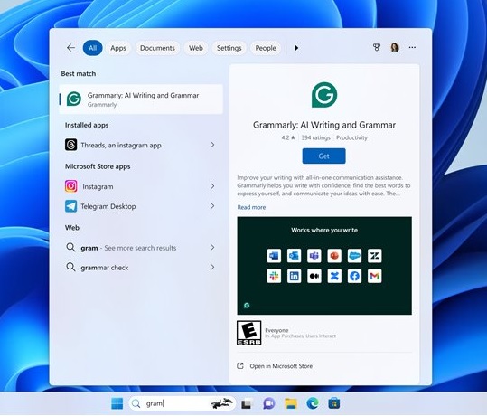 Windows 11的Microsoft Store测试集成Copilot以增加应用下载量