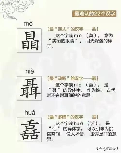 27个最难认汉字，最难认汉字、生僻字和常说又不会写的汉字大全