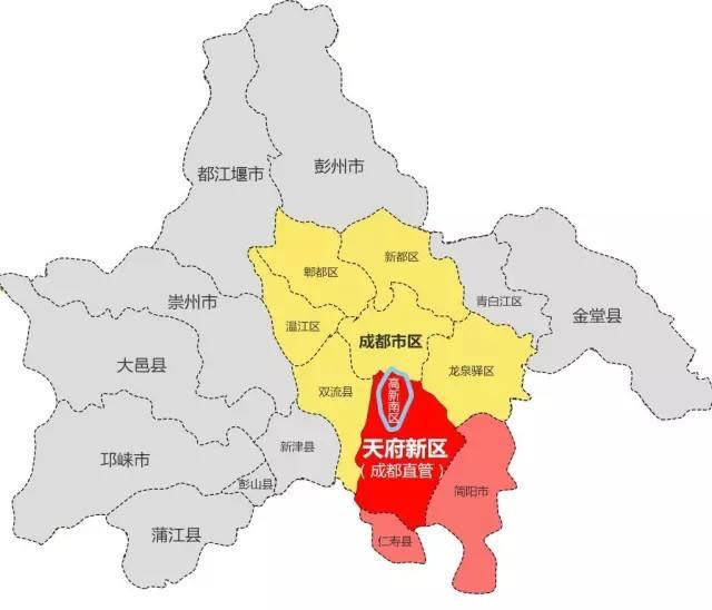 成都市十二区县地图图片