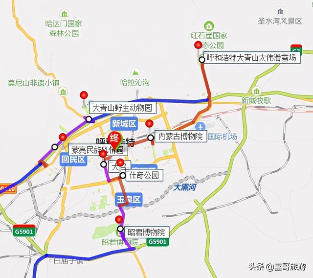 内蒙古呼和浩特市十大景点有哪些?自驾游玩如何安排行程路线?