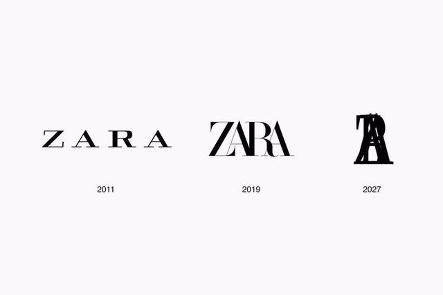 随着2019春季广告上线,西班牙快时尚品牌zara更换了新的logo,保留了