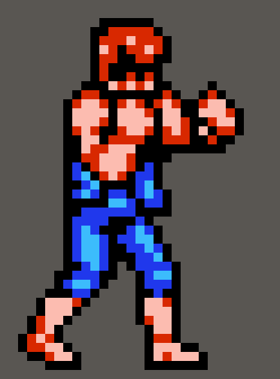 格斗之王系列角色高度约100像素,挨打动画就需要更多的帧.