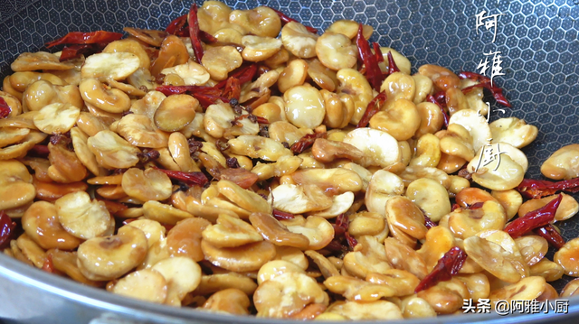 酥脆麻辣兰花豆的做法，这菜蛋白含量比黄豆高