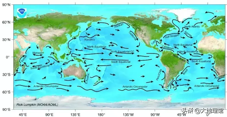 世界海洋是如何划分的（附：世界洋流分布图）