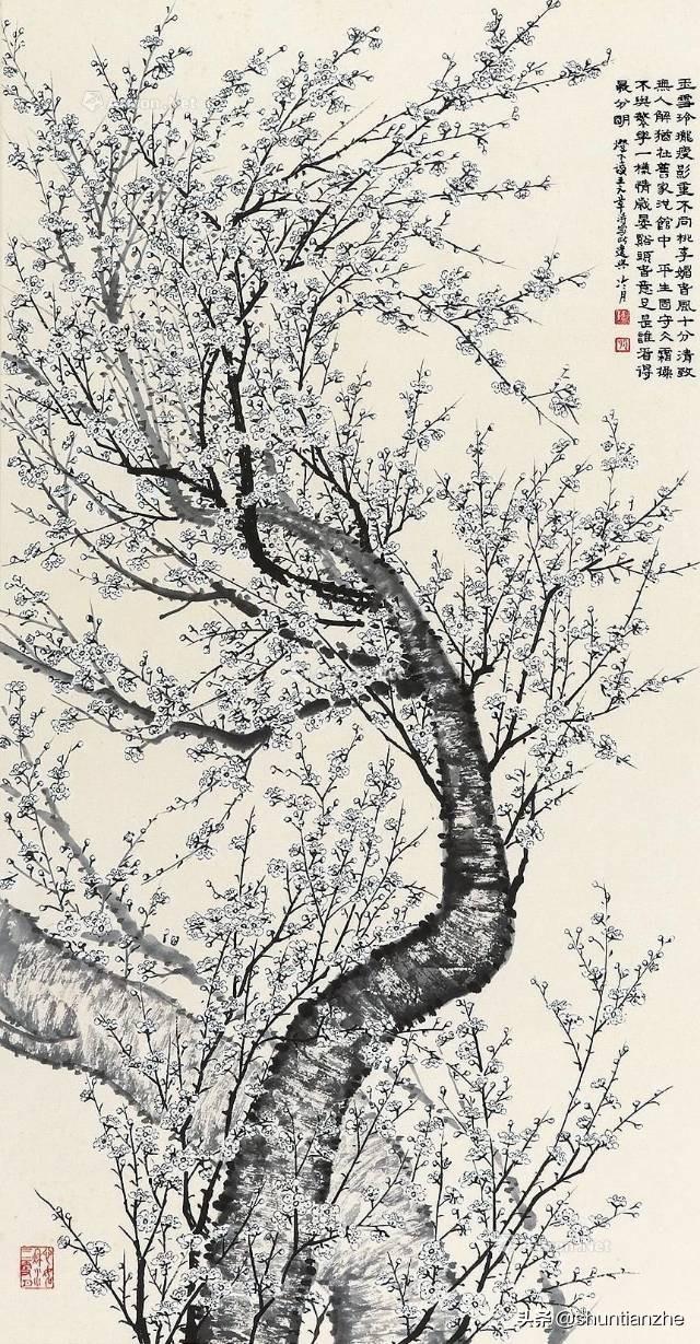 写意梅花100种画法，构图一百例，学完够用了