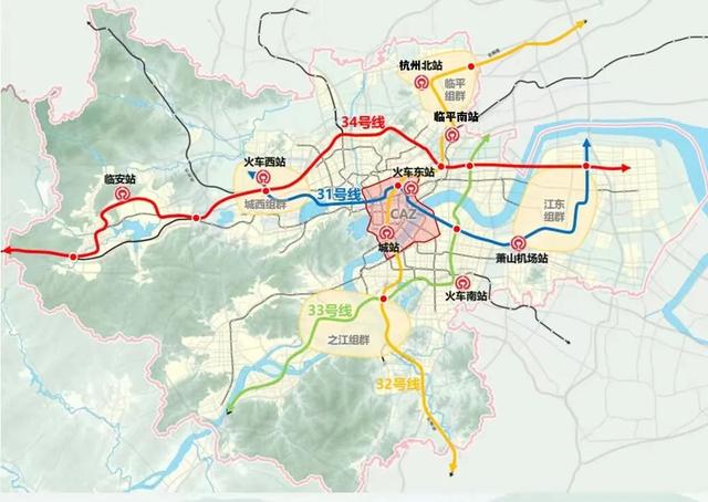 杭州18号线站点规划图，地铁18号线路图最新流出