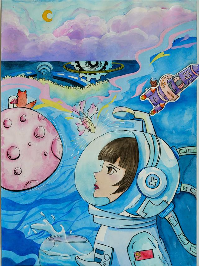 中学生科技画(适合初中生的科技画)